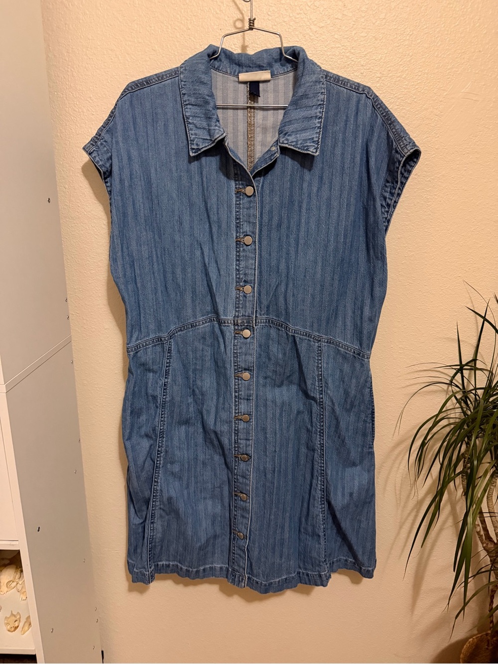 Universal Thread Light Blue Denim Midi Shirt Dress